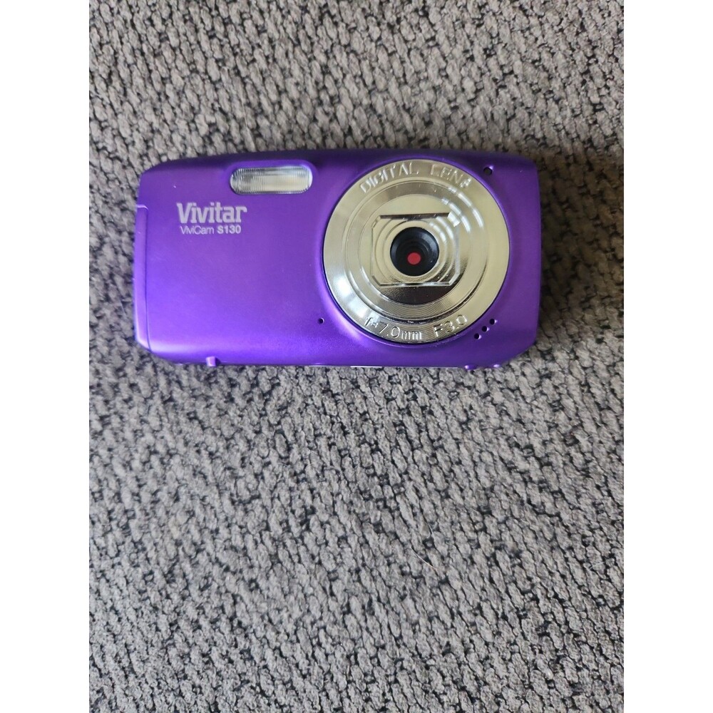 Vivitar Vivicam F332 Purple Digital Camera 4x Zoom TESTED with SD card.